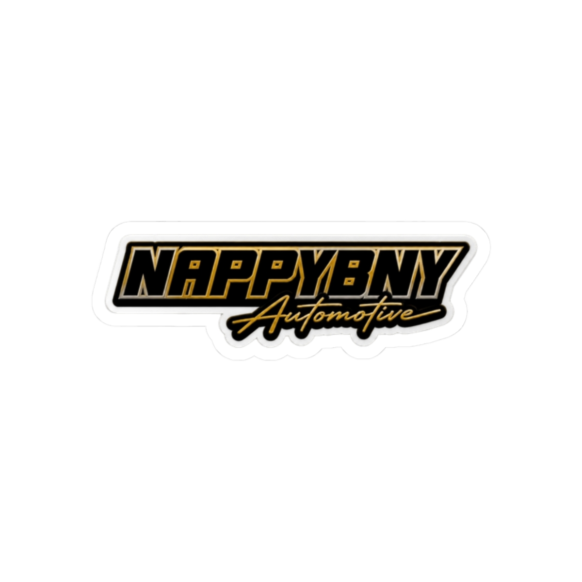 Nappy Boy Black & Gold Sticker | T-Pain - alternate angle 3, merchandise